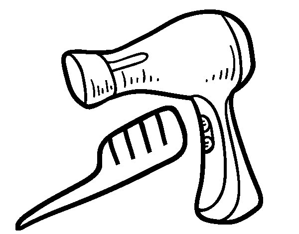 hair dryer coloring pages - photo #7