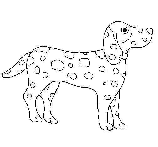 dalmatian coloring pages add the spots - photo #17