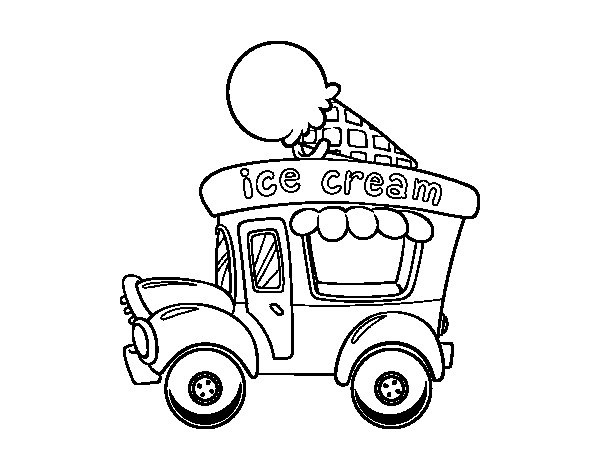 ice cream truck coloring pages - photo #2