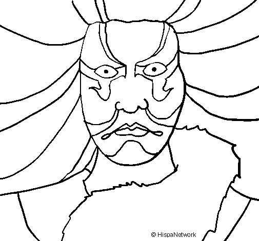 kabuki coloring pages - photo #1