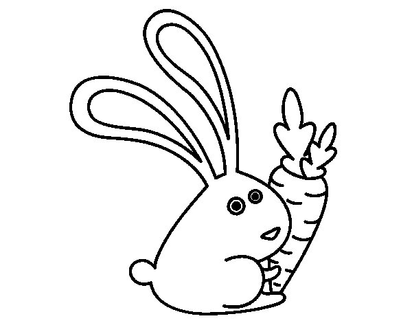 rabbit with carrot coloring pages - photo #31