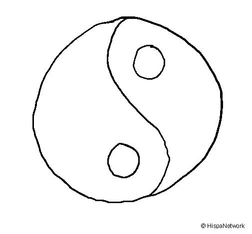 ying yang coloring pages - photo #34